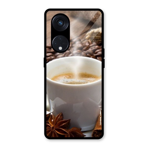 Classic Coffee Beans Glass Back Case for Reno8 T 5G