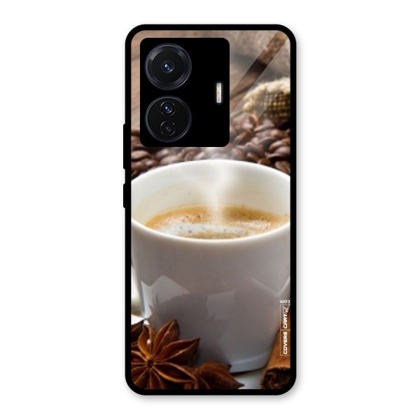 Classic Coffee Beans Glass Back Case for Vivo T1 Pro