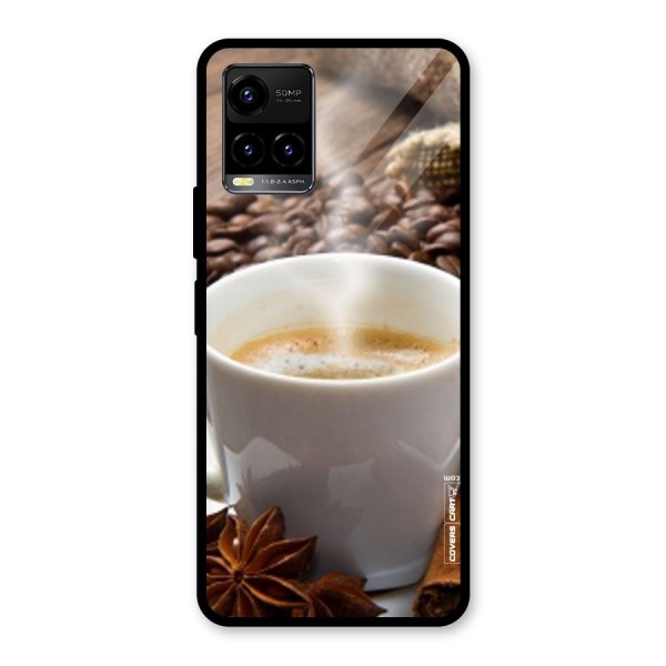 Classic Coffee Beans Glass Back Case for Vivo Y21 2021