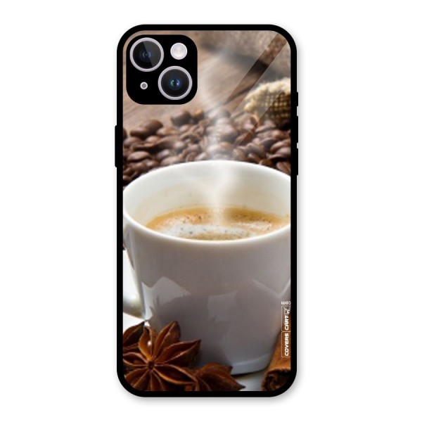 Classic Coffee Beans Glass Back Case for iPhone 14 Plus