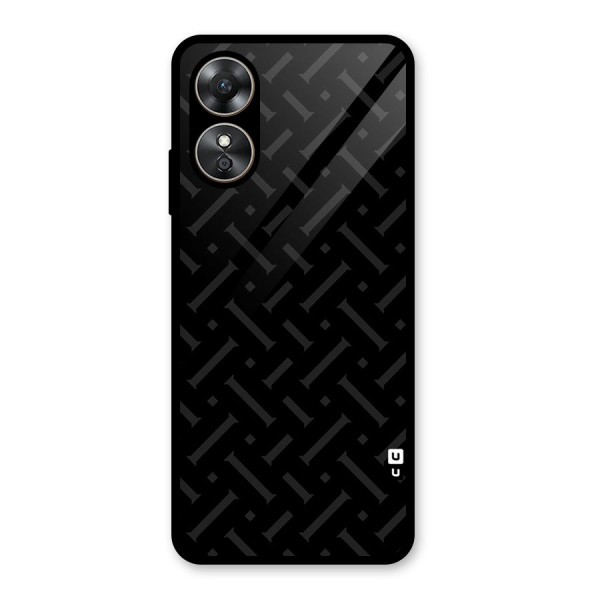 Classic Pipes Pattern Glass Back Case for Oppo A17