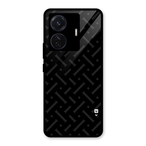 Classic Pipes Pattern Glass Back Case for Vivo T1 Pro