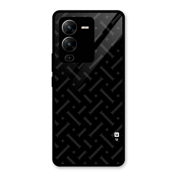 Classic Pipes Pattern Glass Back Case for Vivo V25 Pro