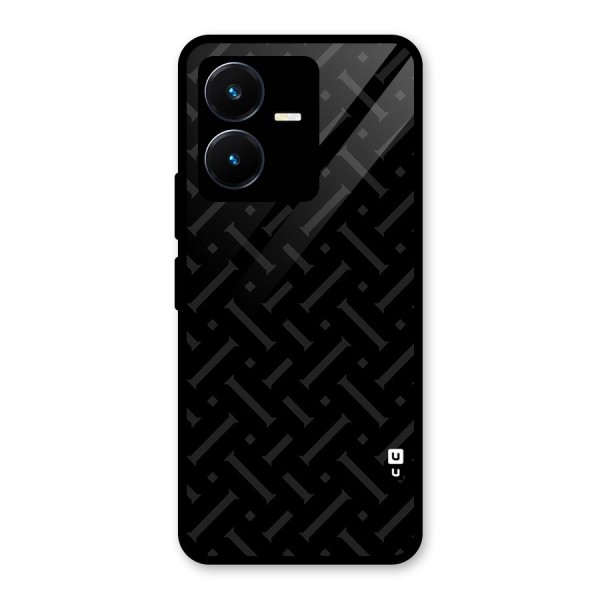 Classic Pipes Pattern Glass Back Case for Vivo Y22