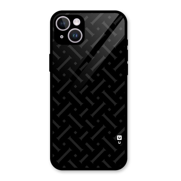 Classic Pipes Pattern Glass Back Case for iPhone 14 Plus