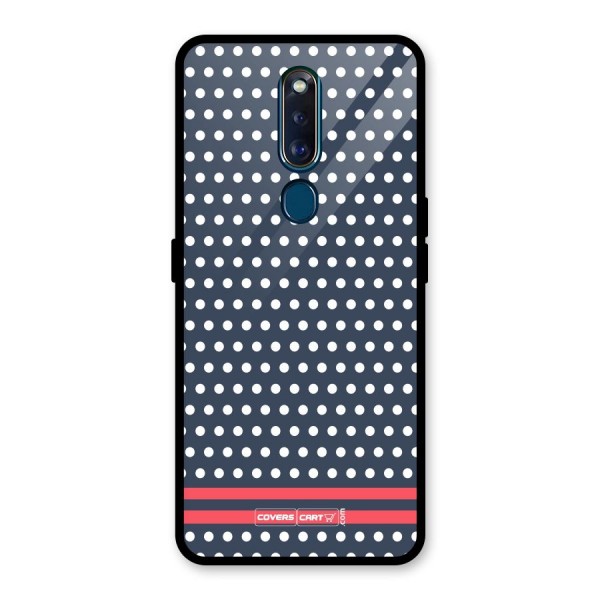 Classic Polka Dots Glass Back Case for Oppo F11 Pro