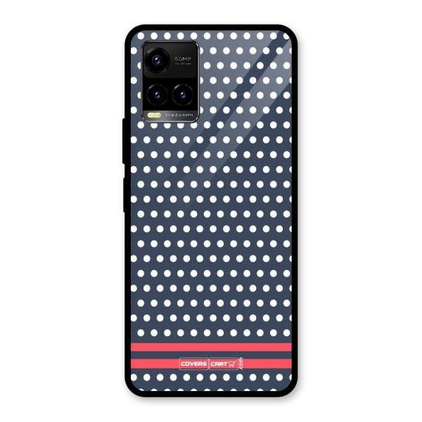 Classic Polka Dots Glass Back Case for Vivo Y21 2021