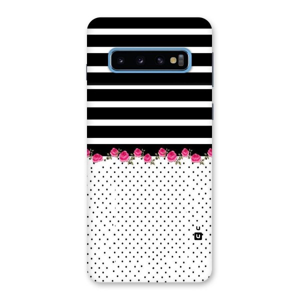 Classic Polka Stripes Back Case for Galaxy S10