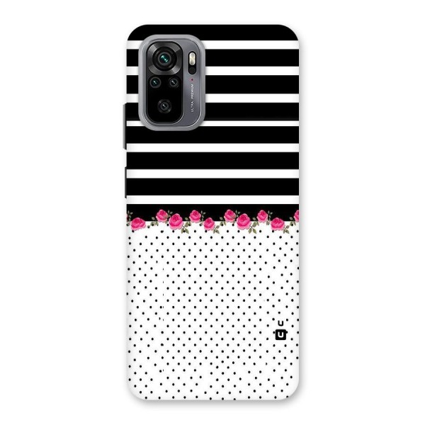 Classic Polka Stripes Back Case for Redmi Note 10