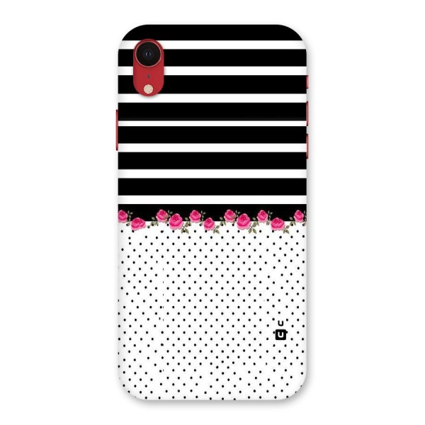 Classic Polka Stripes Back Case for iPhone XR