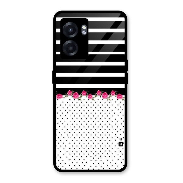 Classic Polka Stripes Glass Back Case for Oppo K10 (5G)