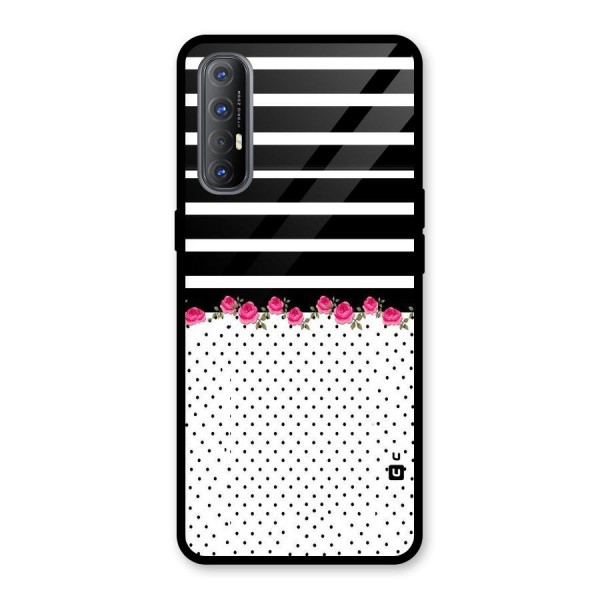 Classic Polka Stripes Glass Back Case for Oppo Reno3 Pro