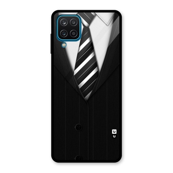 Classic Ready Suit Glass Back Case for Galaxy A12