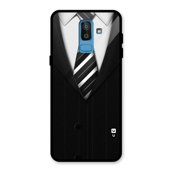 Classic Ready Suit Glass Back Case for Galaxy J8