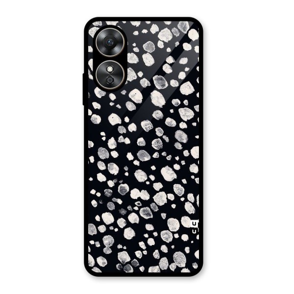 Classic Rocks Pattern Glass Back Case for Oppo A17