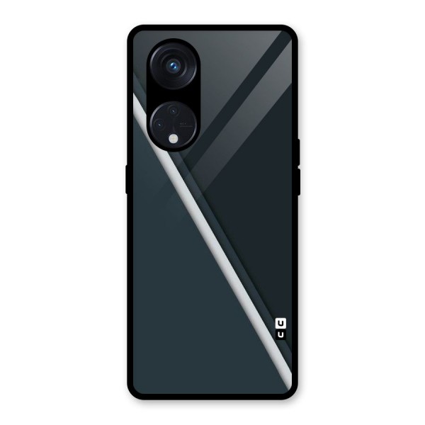 Classic Single Stripe Glass Back Case for Reno8 T 5G