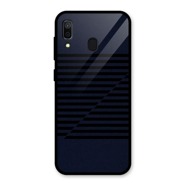 Classic Stripes Cut Glass Back Case for Galaxy A30