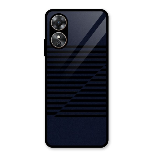 Classic Stripes Cut Glass Back Case for Oppo A17