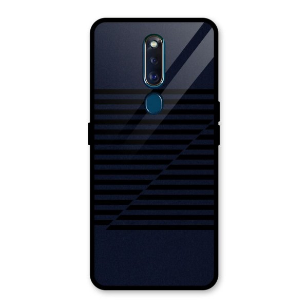 Classic Stripes Cut Glass Back Case for Oppo F11 Pro