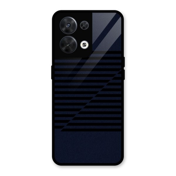 Classic Stripes Cut Glass Back Case for Oppo Reno8 5G