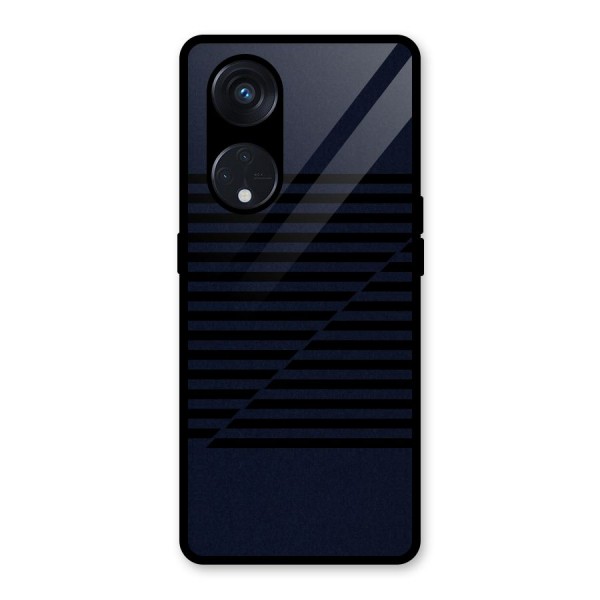 Classic Stripes Cut Glass Back Case for Reno8 T 5G