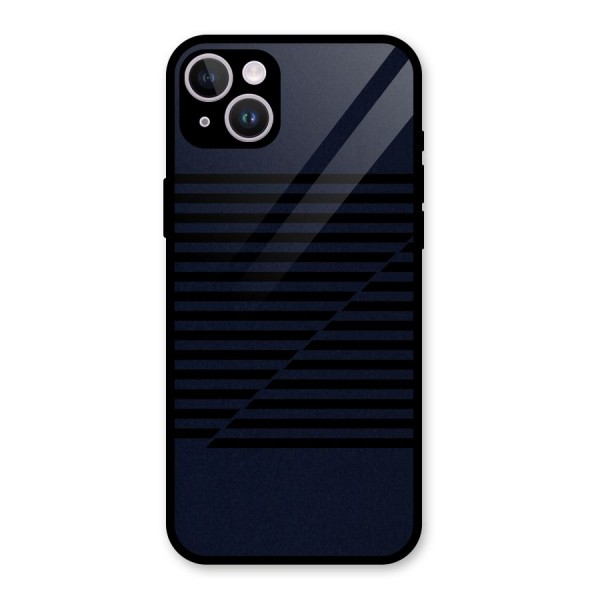 Classic Stripes Cut Glass Back Case for iPhone 14 Plus
