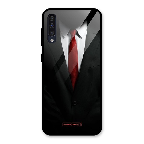 Classic Suit Glass Back Case for Galaxy A50s