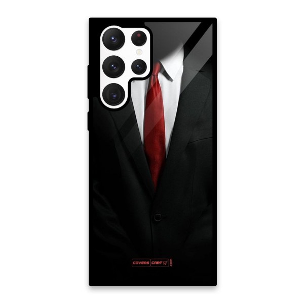 Classic Suit Glass Back Case for Galaxy S22 Ultra 5G