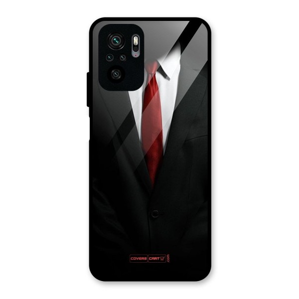 Classic Suit Glass Back Case for Redmi Note 10S