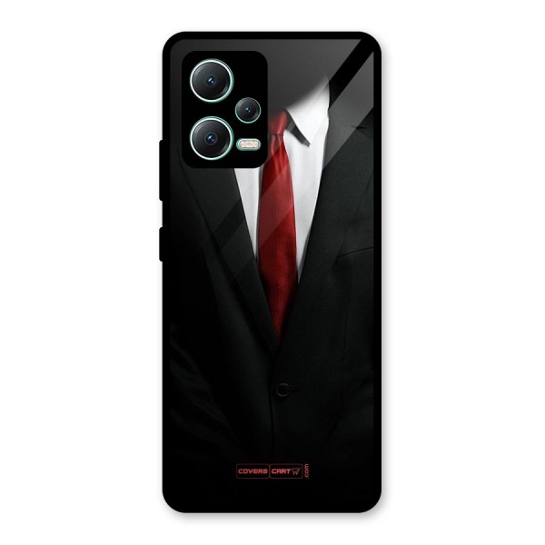 Classic Suit Glass Back Case for Redmi Note 12 5G