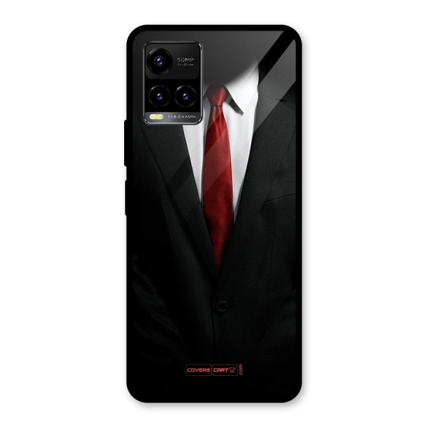 Classic Suit Glass Back Case for Vivo Y21 2021