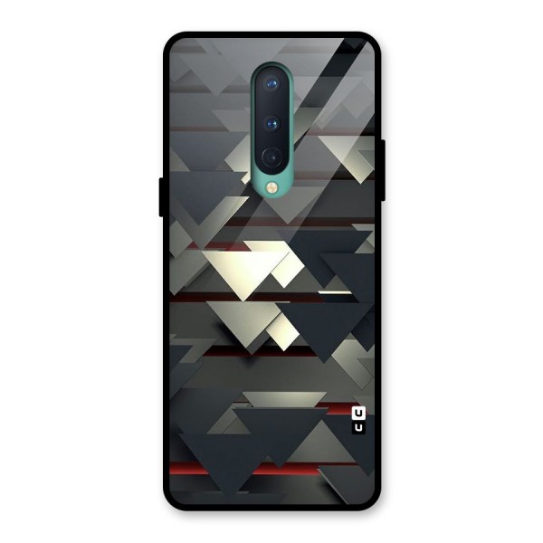 Classic Triangles Design Glass Back Case for OnePlus 8