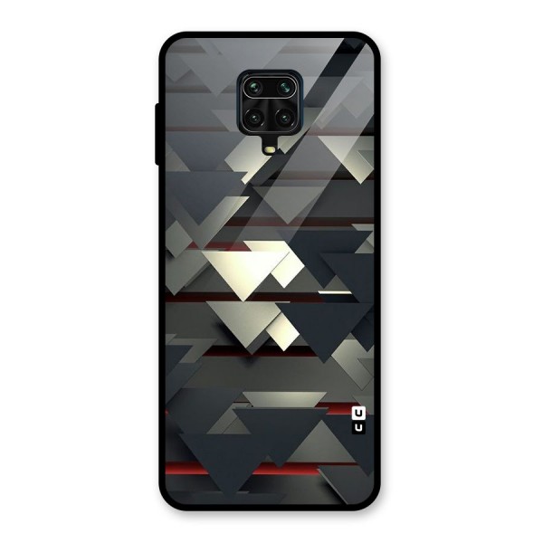 Classic Triangles Design Glass Back Case for Poco M2 Pro