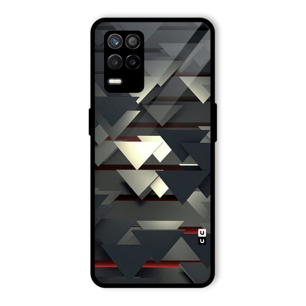 Classic Triangles Design Glass Back Case for Realme 9 5G