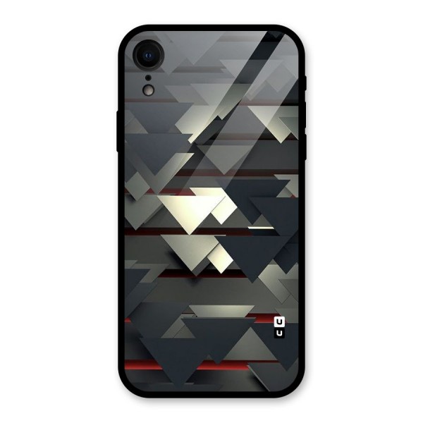 Classic Triangles Design Glass Back Case for XR