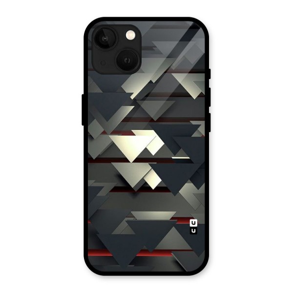 Classic Triangles Design Glass Back Case for iPhone 13