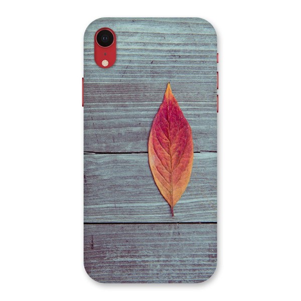 Classic Wood Leaf Back Case for iPhone XR