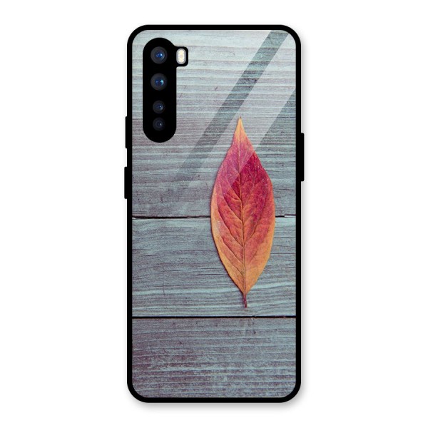 Classic Wood Leaf Glass Back Case for OnePlus Nord