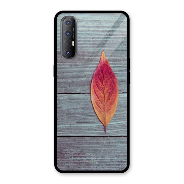 Classic Wood Leaf Glass Back Case for Oppo Reno3 Pro