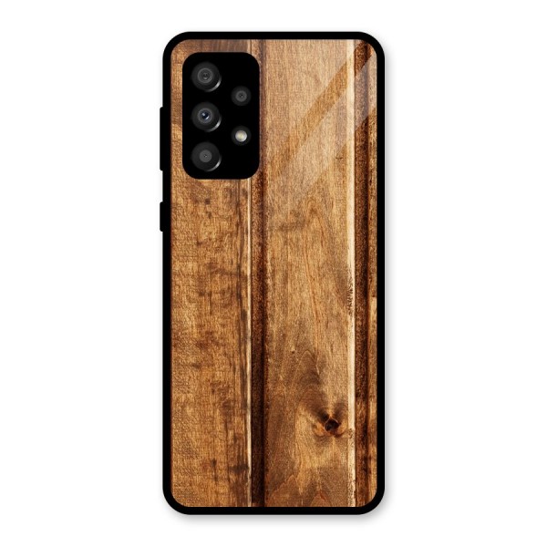 Classic Wood Print Glass Back Case for Galaxy A32