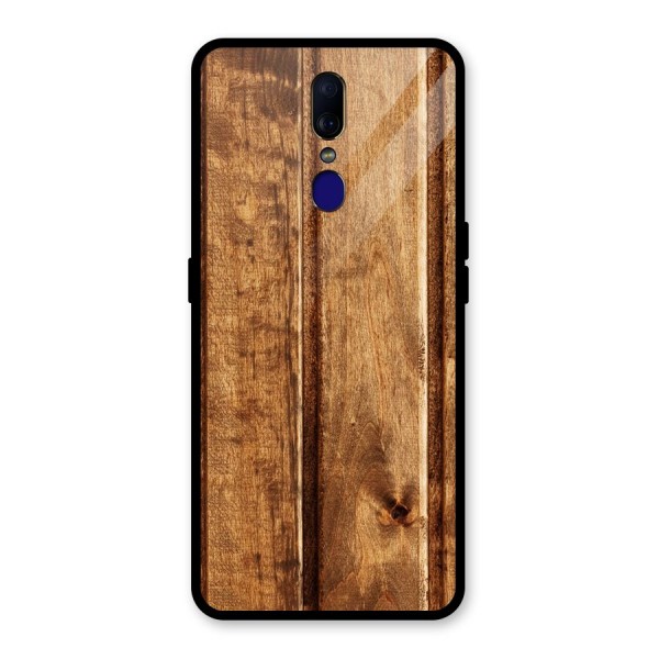 Classic Wood Print Glass Back Case for Oppo F11