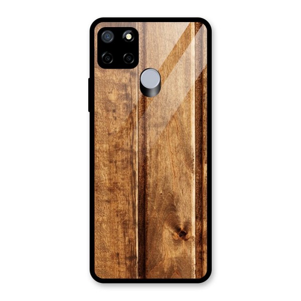 Classic Wood Print Glass Back Case for Realme C15