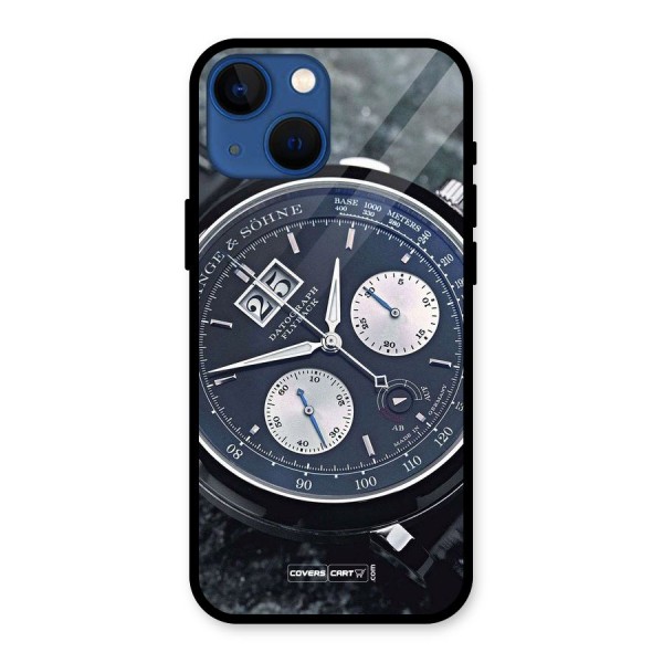 Classic Wrist Watch Glass Back Case for iPhone 13 Mini