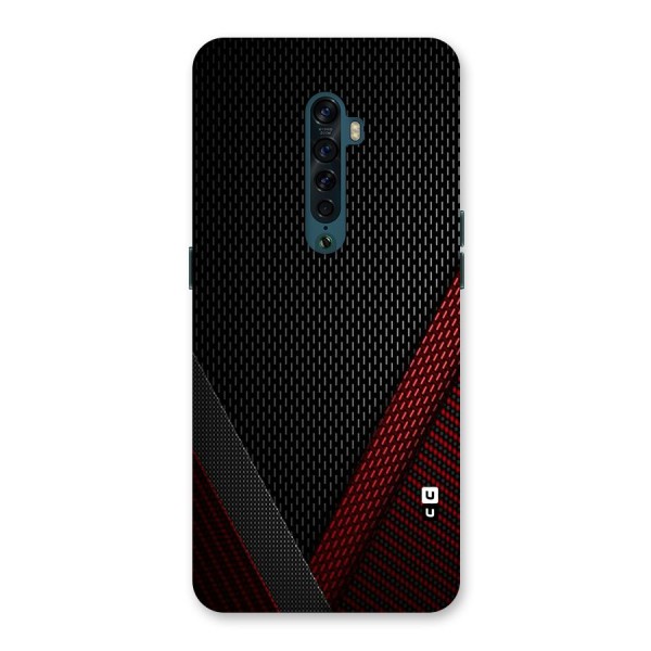 Classy Black Red Design Back Case for Oppo Reno2