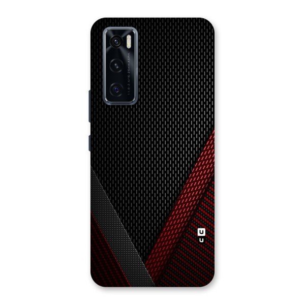 Classy Black Red Design Back Case for Vivo V20 SE