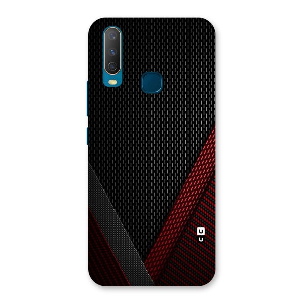 Classy Black Red Design Back Case for Vivo Y12