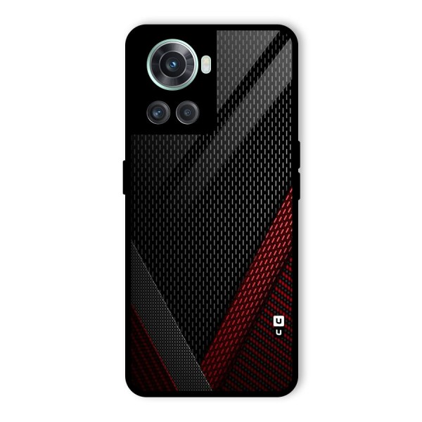 Classy Black Red Design Glass Back Case for OnePlus 10R