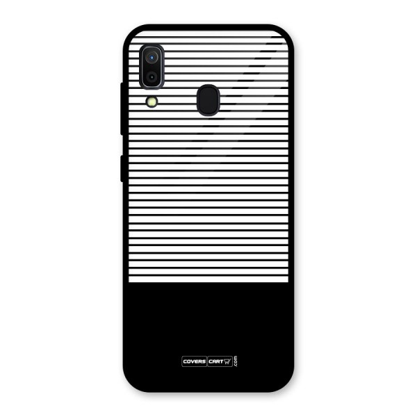 Classy Black Stripes Glass Back Case for Galaxy A30