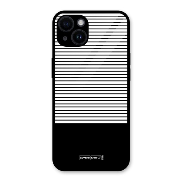 Classy Black Stripes Glass Back Case for iPhone 14