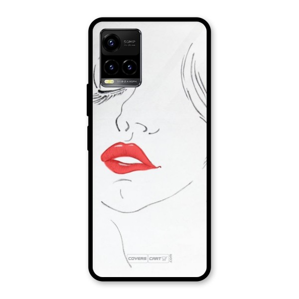 Classy Girl Glass Back Case for Vivo Y21G